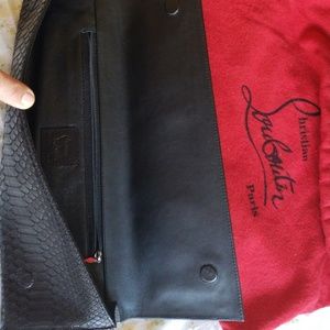 Christian Louboutin Clutches Dark black alligatoer
